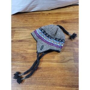 Everest Designs Ear Flap Hat Wool Knit Lined Sherpa Beanie Winter Handmade Nepal
